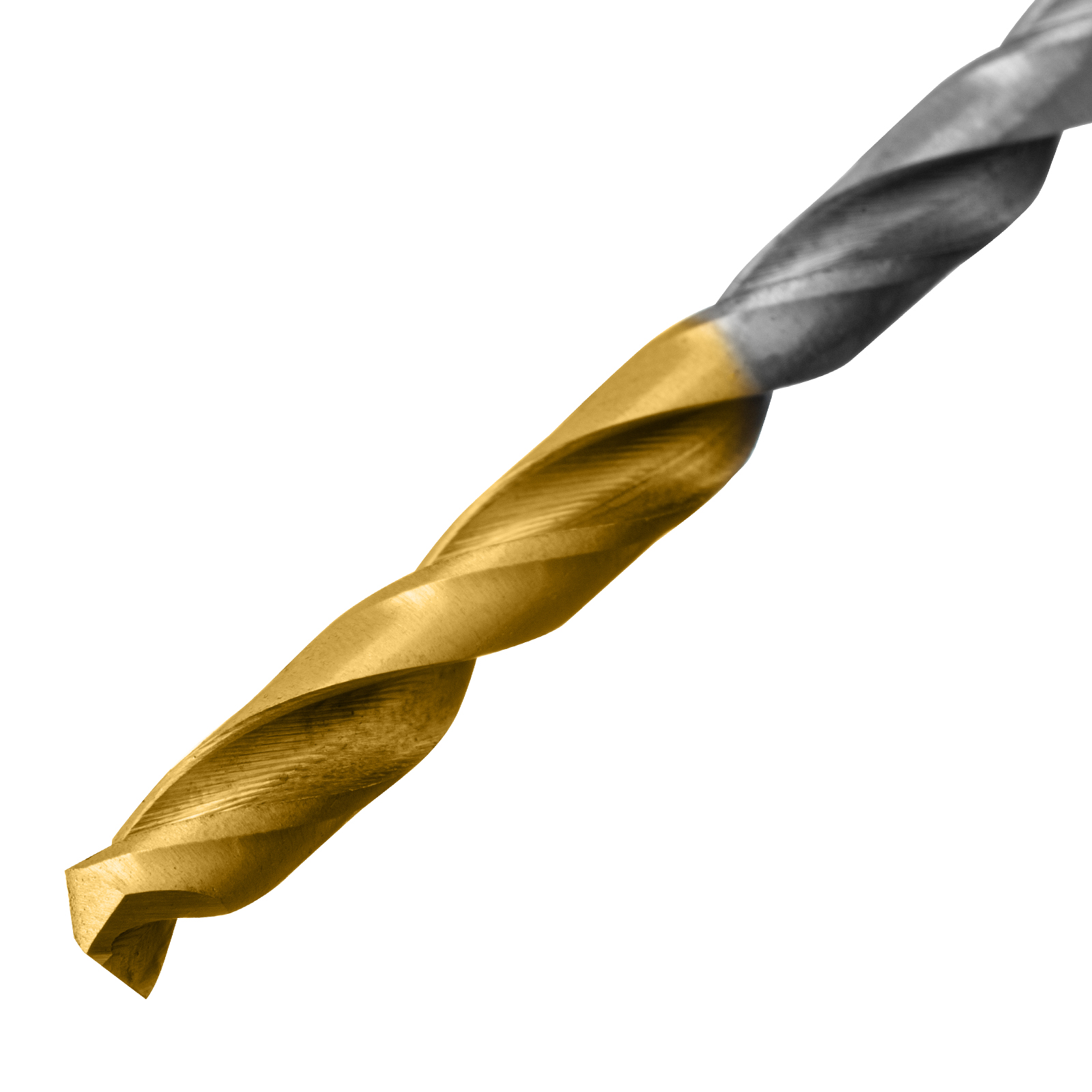 Набор сверл по металлу, 1-10 мм, Р6М5-TiN, Golden Tip, 19 шт Denzel