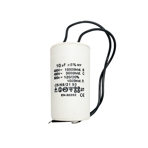 Конденсатор UNITED PARTS CBB60, 10 мкФ, 450В, гибкие выводы (90-0324), шт