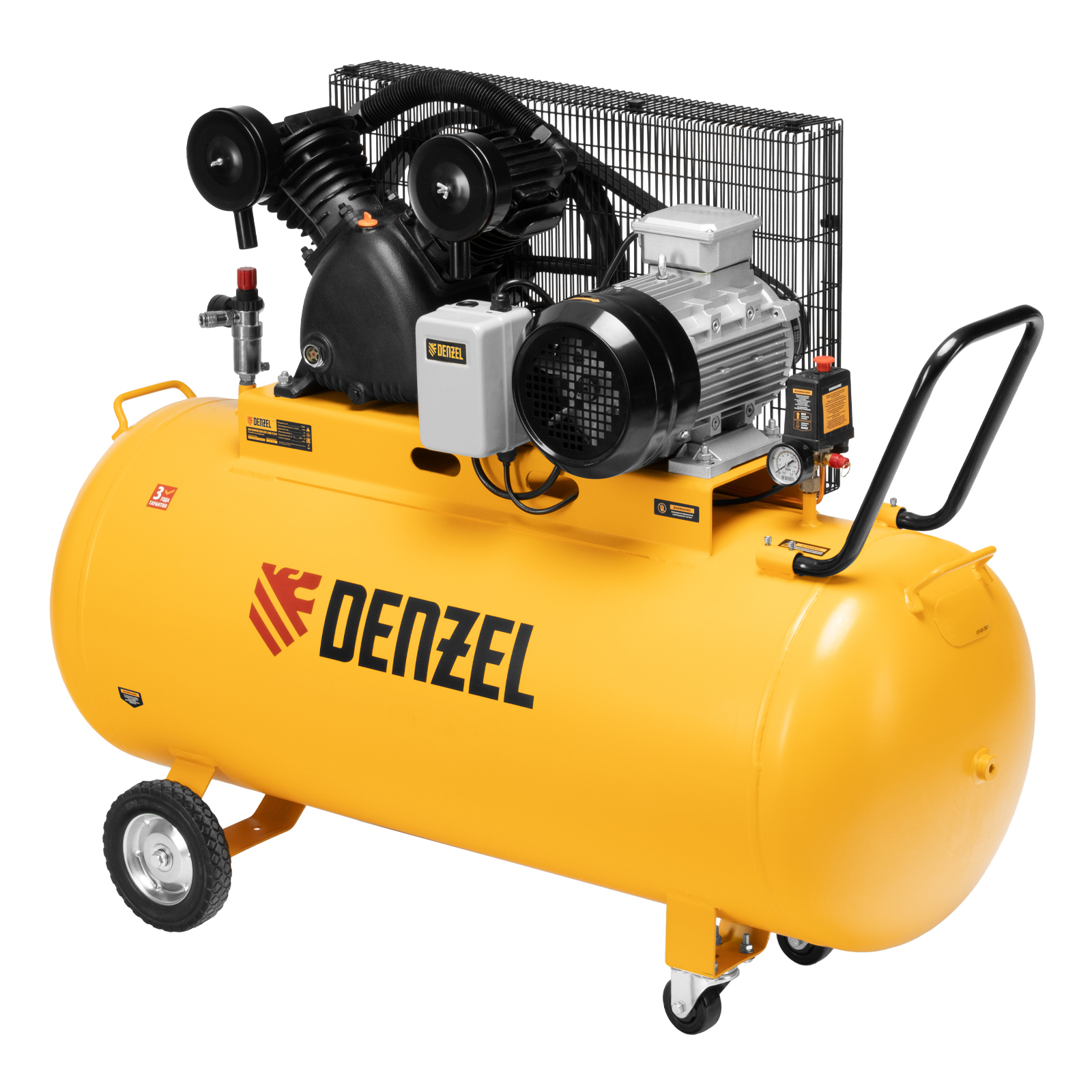 Компрессор воздушный рем. привод BCV 5500-T/270, 5,5 кВт, 270 литров, 850 л/мин Denzel