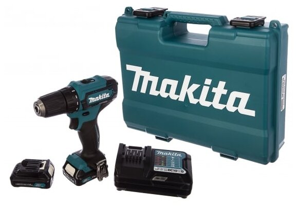 Дрель аккумуляторная безударная MAKITA CXT 12В max, 10мм, 30/14Нм (2х1.5Ач,з/у+набор бит, шт