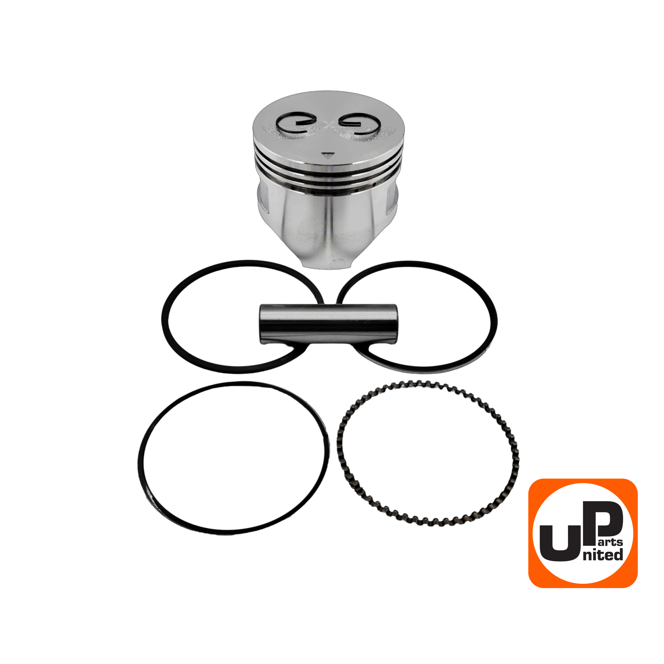 Поршень в сборе UNITED PARTS 173F, GX240 Ø73мм (кольцо 2,0мм), шт