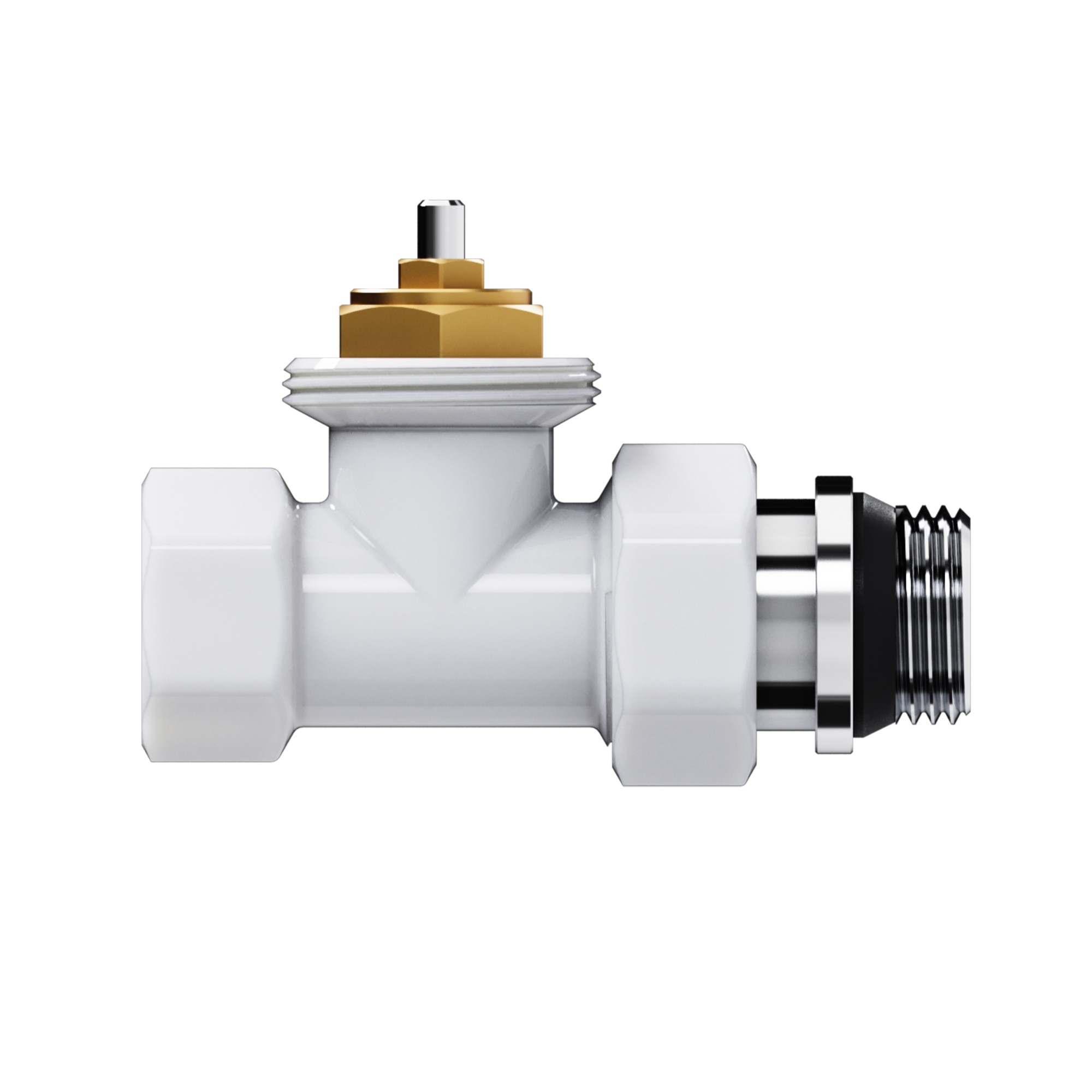 Набор термостатический прямой Royal Thermo Design 1/2"М30х1,5 (Белый)