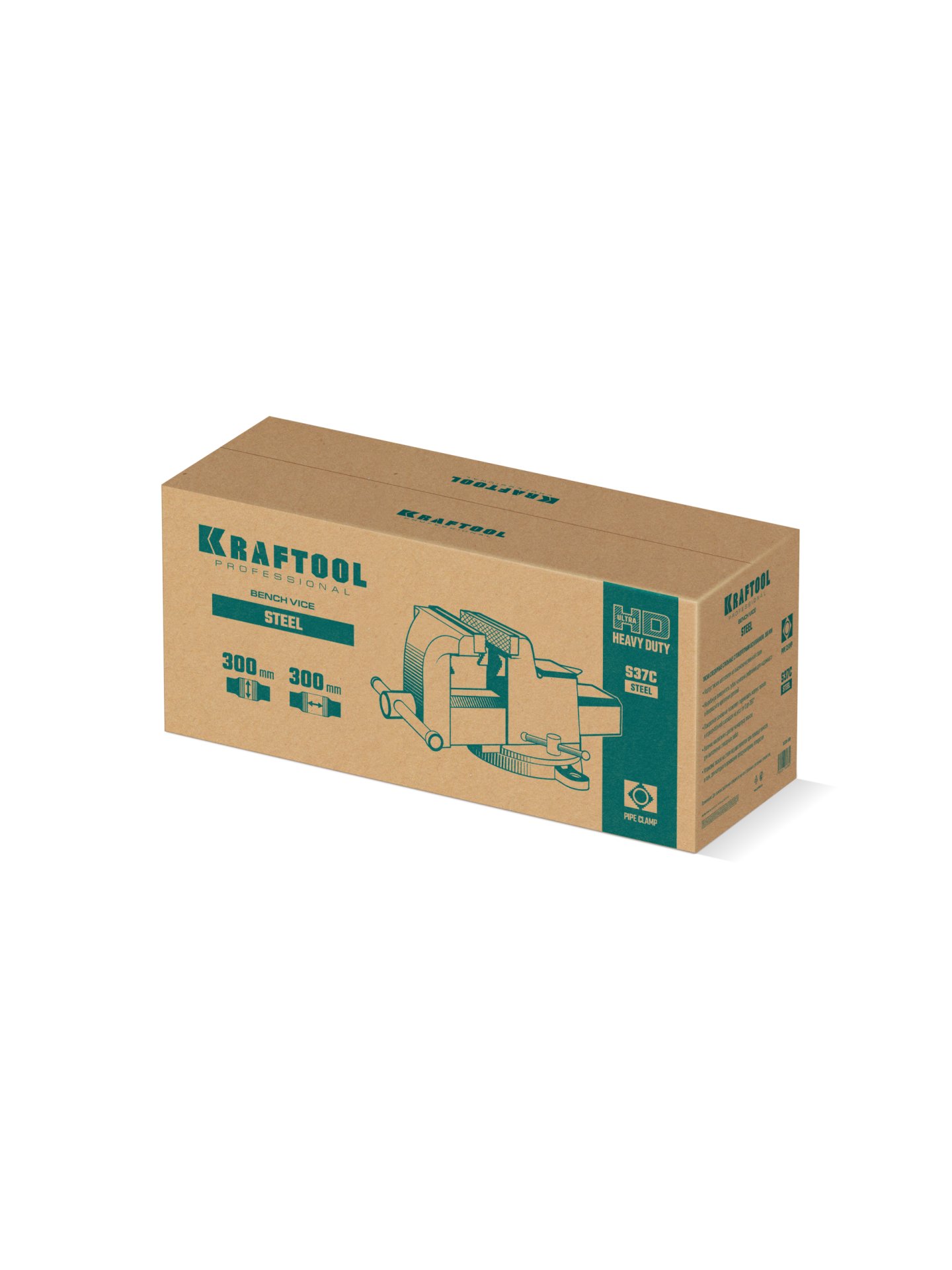 KRAFTOOL STEEL, 300 мм, стальные слесарные тиски (32701-300)