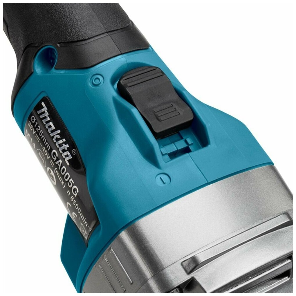 Шлифмашина аккумуляторная MAKITA угловая GA005GZ (XGT BL 40В, 125 мм, 8500 об/мин, слайдер), шт
