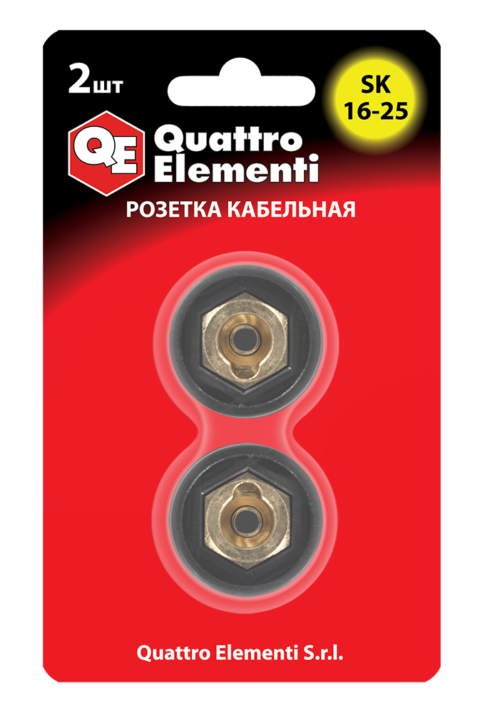 Кабельный разъем QUATTRO ELEMENTI розетка кабельная сварочного аппарата SК 16-25 