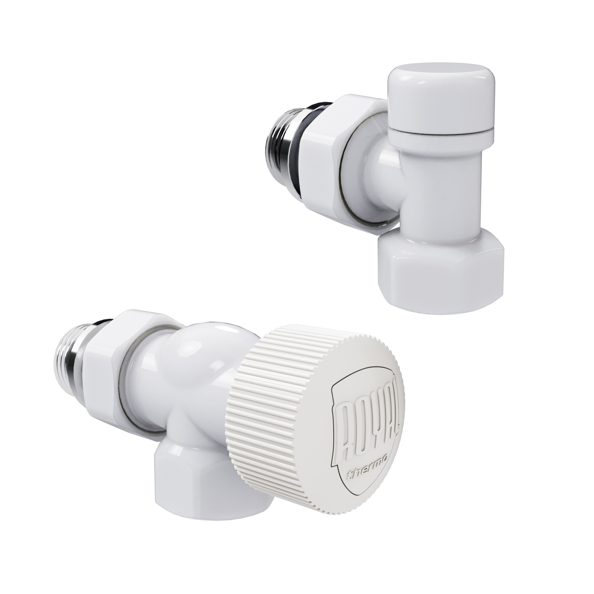 Набор термостатический осевой Royal Thermo Design 1/2"М30х1,5 (Белый)