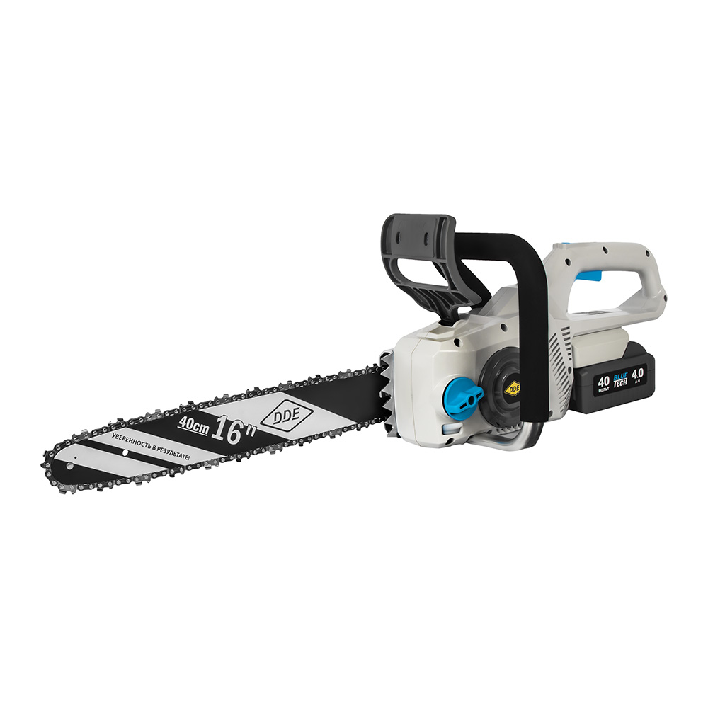Пила аккумуляторная цепная DDE  BlueTech CSB 400-16 (40 см, 3/8" 56 1,1, 17 м/с, без ЗУ и АКБ), шт