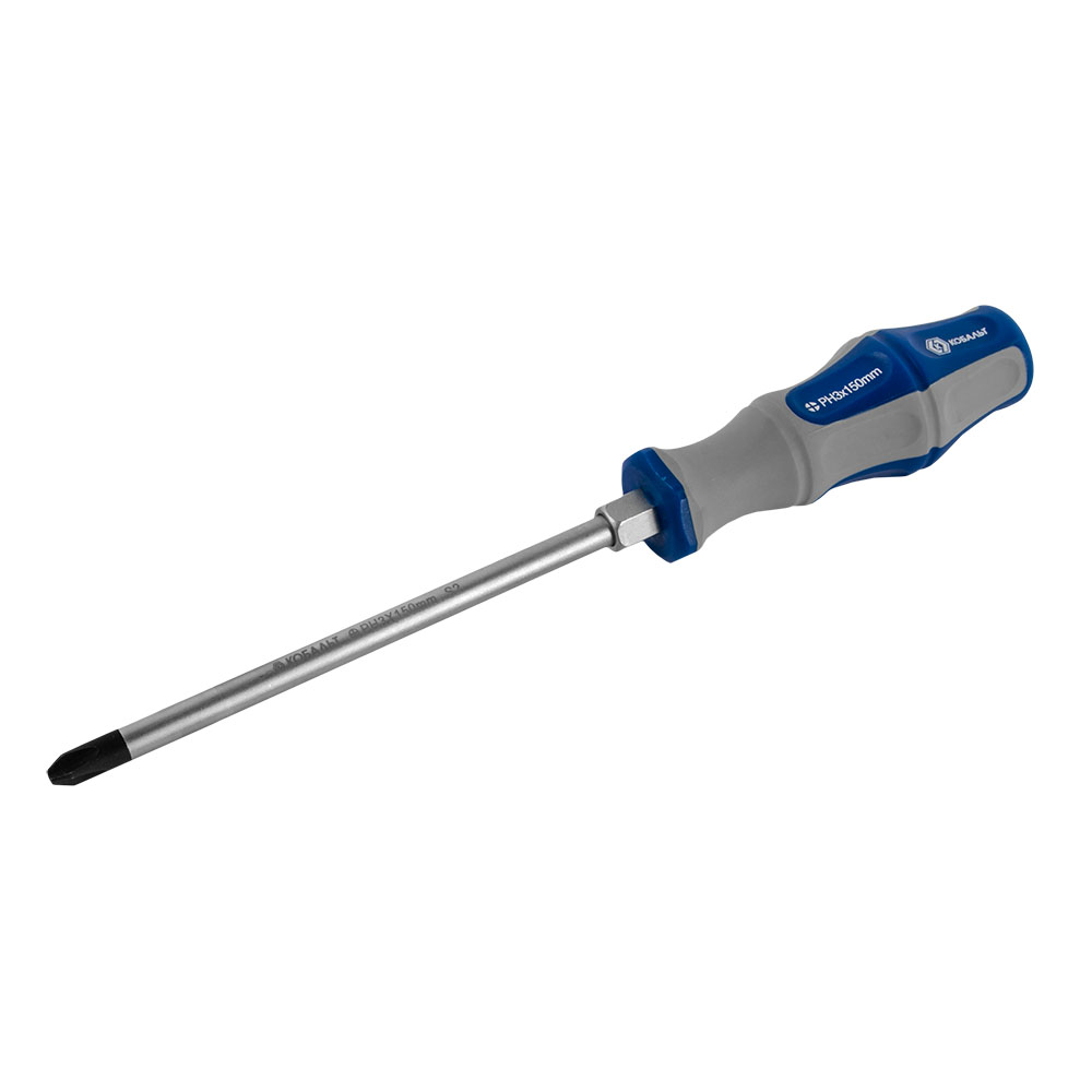 Отвертка ударная КОБАЛЬТ Ultra Grip PH-3x150 ммS2, двухкомпонентная рукоятка (1 шт.) подвес