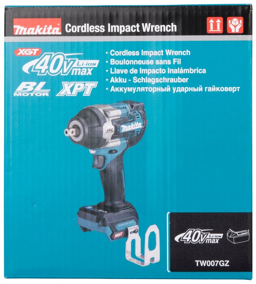 Гайковерт ударный аккумуляторный MAKITA TW007GZ XGT BL 40В, 1/2", 750Нм, шт