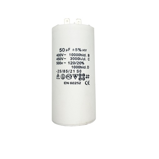 Конденсатор UNITED PARTS CBB60, 50 мкФ, 450В, 2 клеммы (90-0982), шт