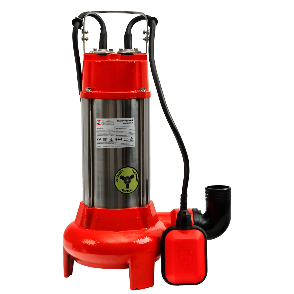 Дренажный насос QUATTRO ELEMENTI Sewage 1100F Ci-Cut