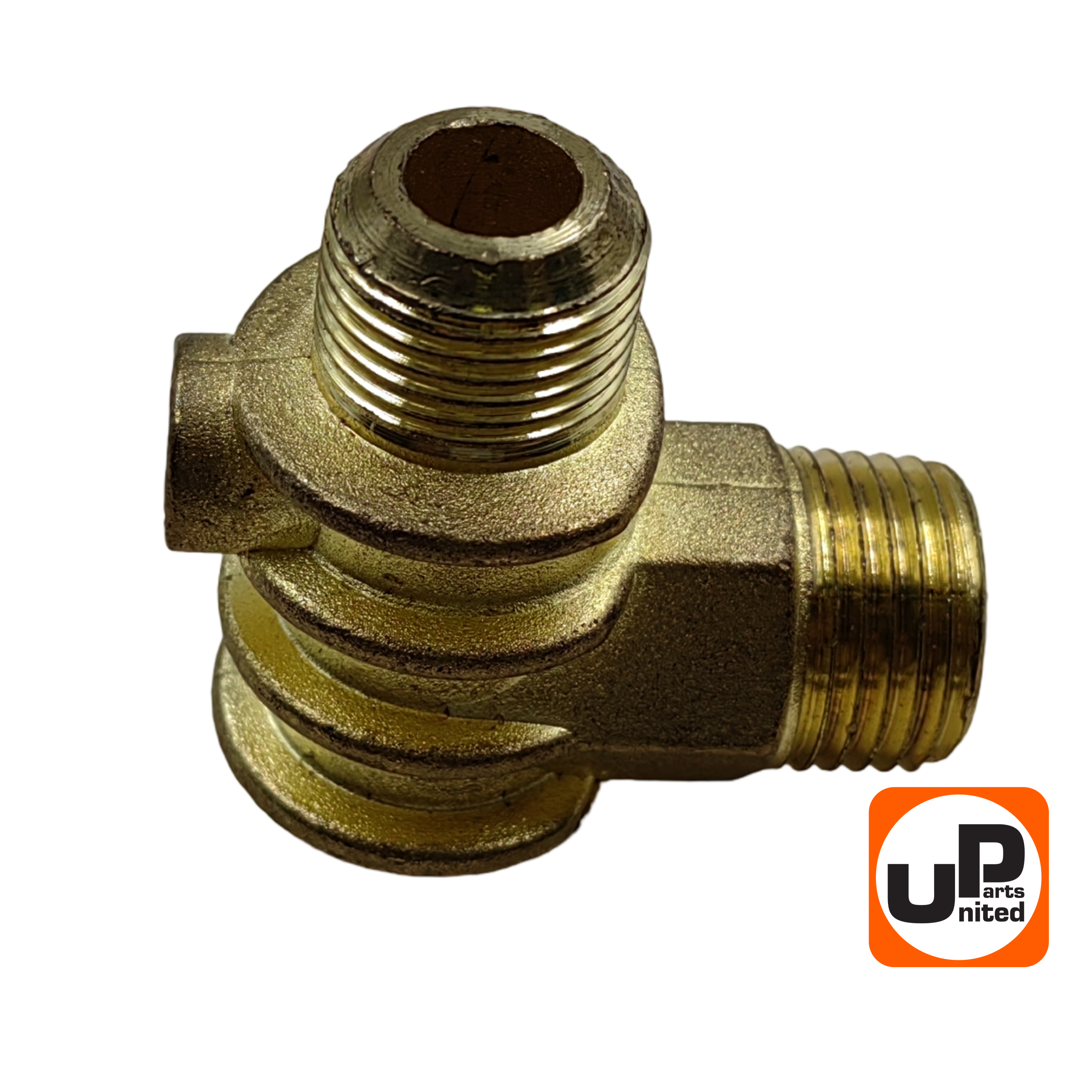 Клапан обратный UNITED PARTS для компрессора, резьба внешняя G1/2"×3/4"(19мм) × G1/8 внутренняя , шт