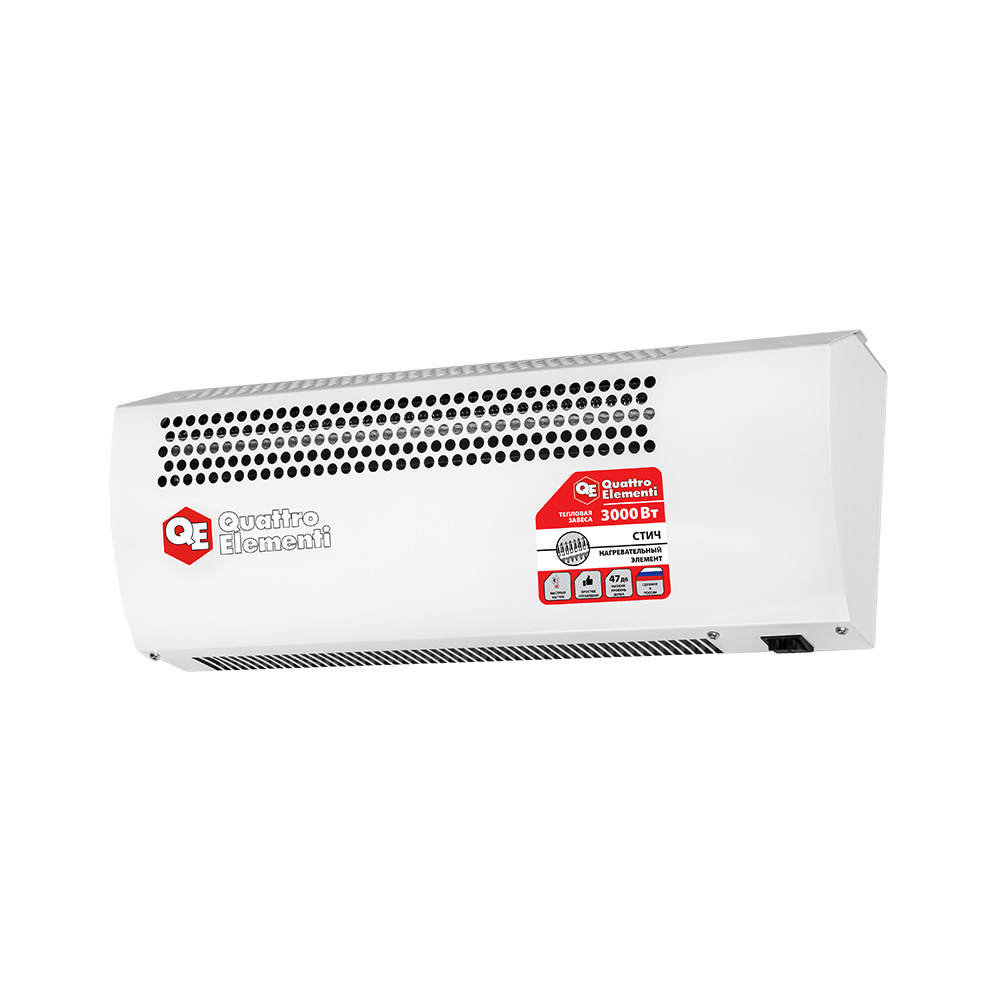 Тепловая завеса электрическая QUATTRO ELEMENTI QE-3000TVZ (1,5/3,0 кВт, 300 м.куб/ч, 220 В, 50 Гц), шт