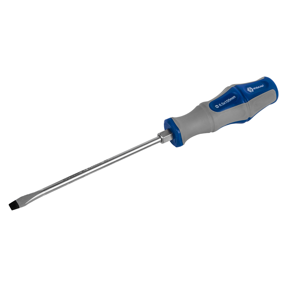 Отвертка ударная КОБАЛЬТ Ultra Grip SL 6,5x150 ммS2, двухкомпонентная рукоятка (1 шт.) подвес