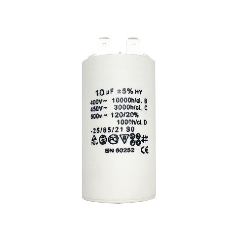 Конденсатор UNITED PARTS CBB60, 10 мкФ, 450В, 2 клеммы (90-0972), шт
