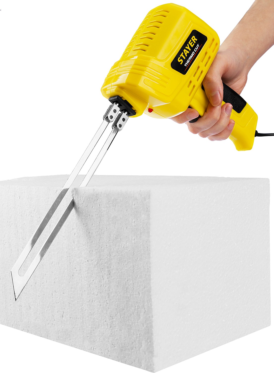 STAYER Thermo cut, 150 Вт, в наборе: 2 ножа, быстрый рез пенопласта + пластика, прибор для терморезки (45255-H2)