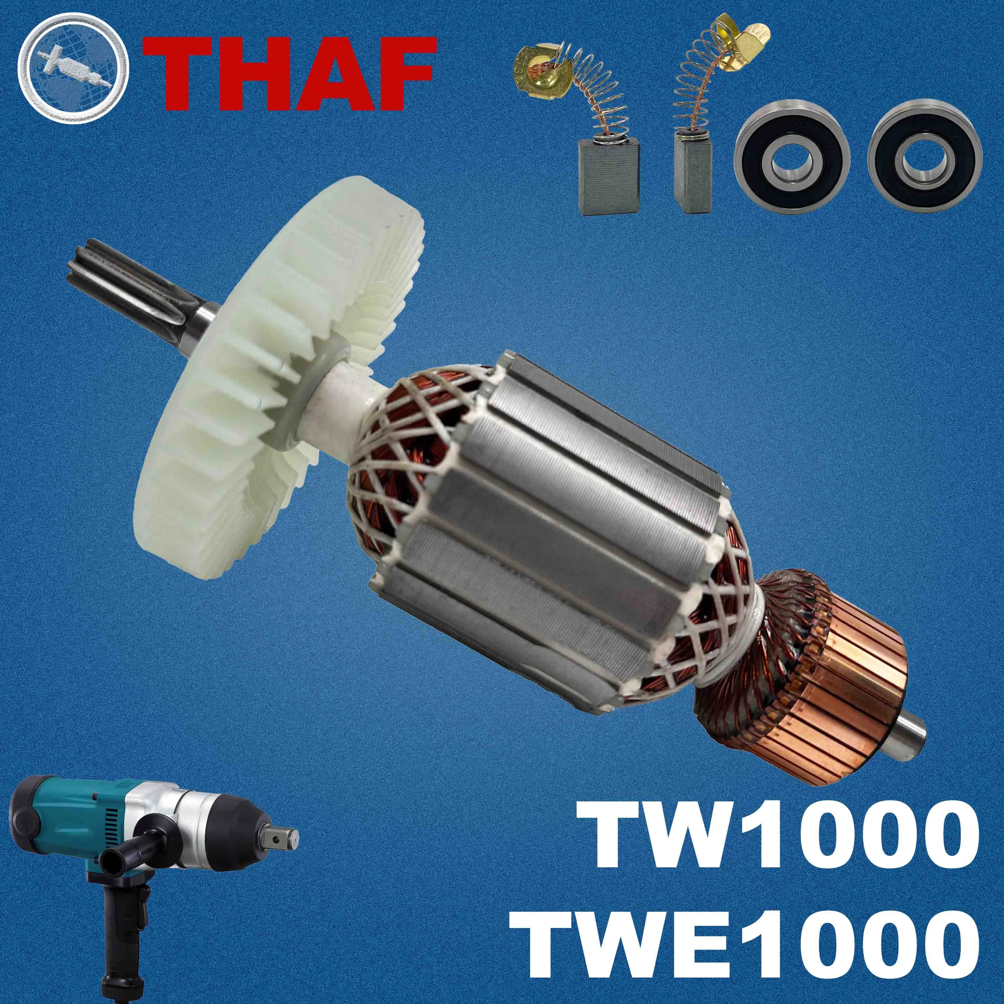 Якорь UNITED PARTS для MAKITA TW1000 (аналог 516919-8), шт