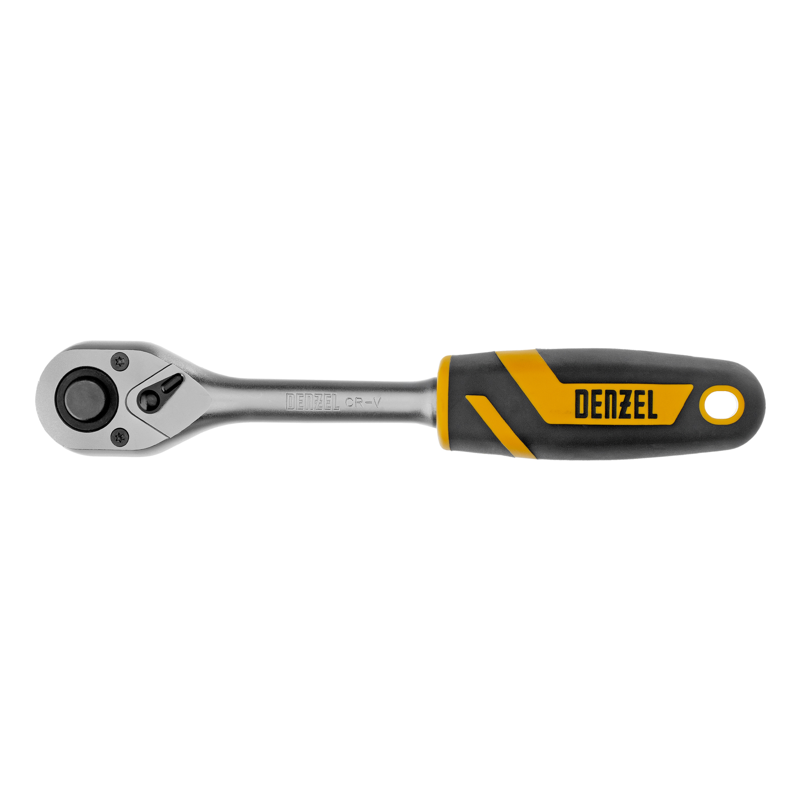 Ключ-трещотка 1/2", 90 зубьев, с быстрым сбросом, CrV Denzel