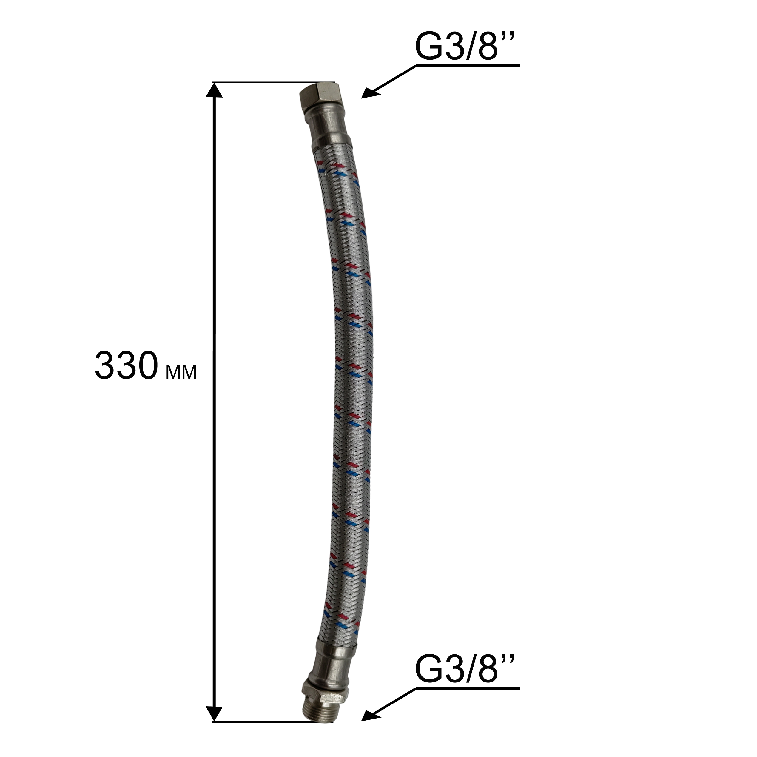 Шланг QUATTRO ELEMENTI A1000Inox50L в металлической оплётке (771-732-001), шт