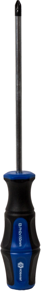 Отвёртка КОБАЛЬТ Ultra Grip PH-2 х 150 ммCR-V, двухкомпонентная рукоятка (1 шт.) подвес