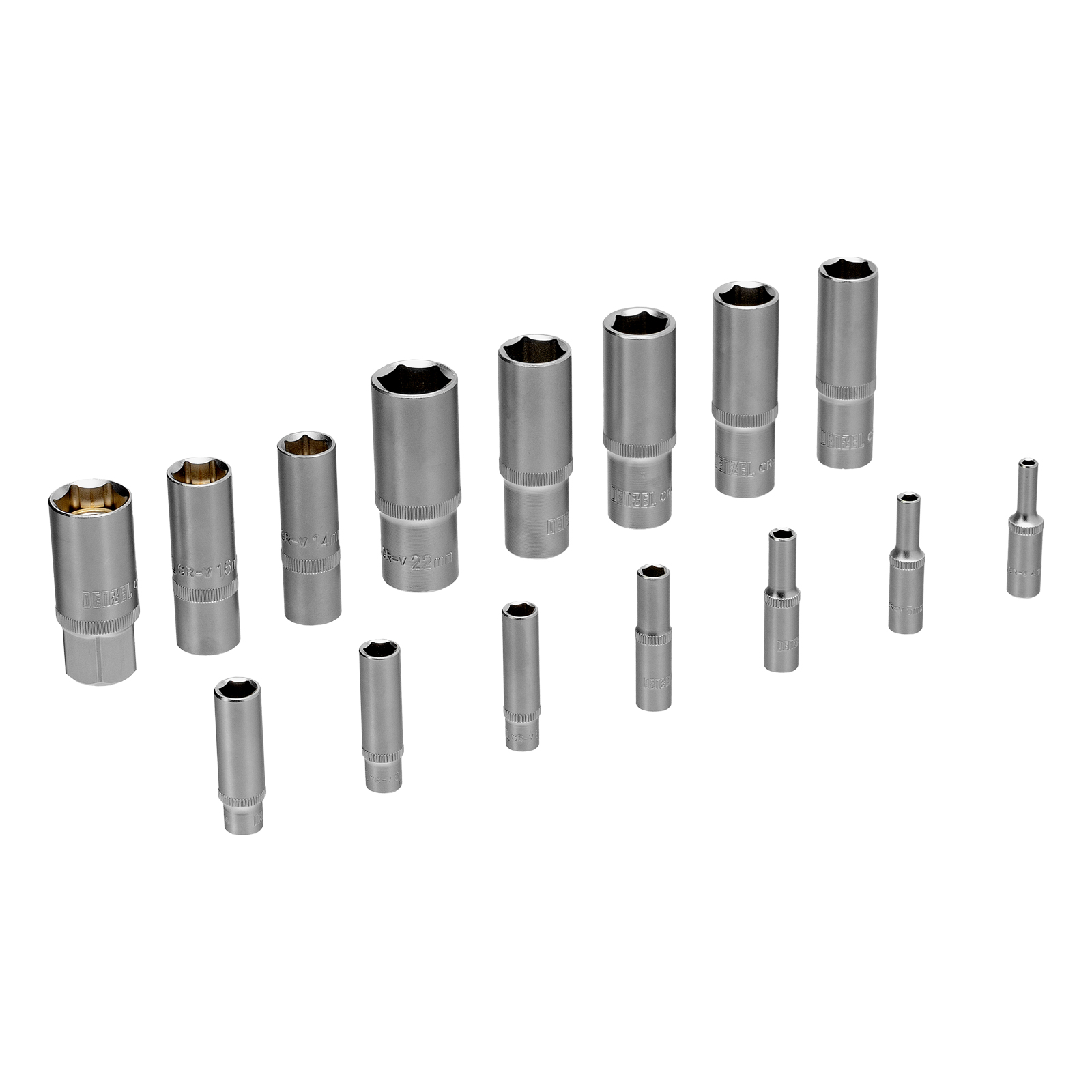 Набор инструментов, 1/2", 1/4", CrV, S2, пластиковый кейс, 194 предмета Denzel