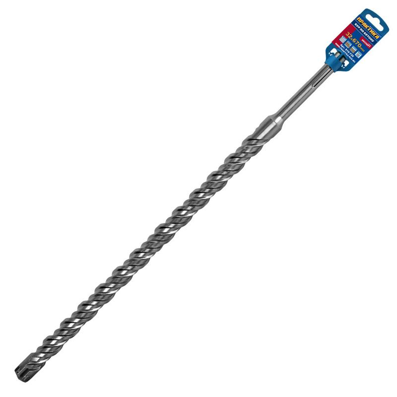 Бур SDS-MAX ПРАКТИКА  32 х  530/670мм, КВАДРО, серия Эксперт, по бетону
