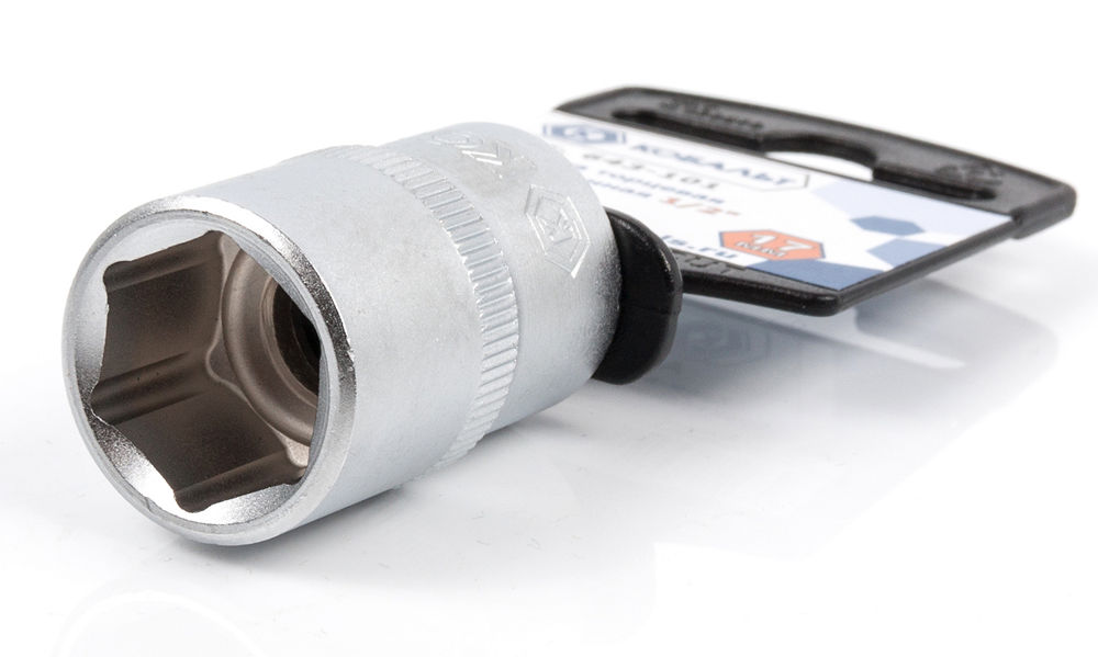 Головка торцевая КОБАЛЬТ 1/2", 17 мм, Cr-V(1 шт.) подвес
