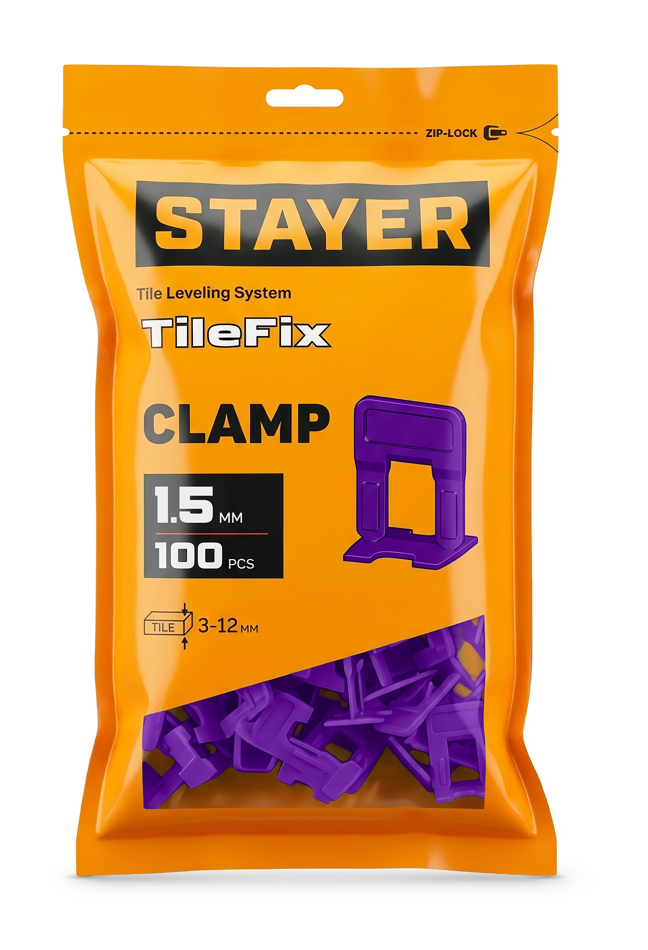 STAYER СВП TileFix, 1,5 мм, 100 шт, система выравнивания плитки ″ворота″ (33846-100)