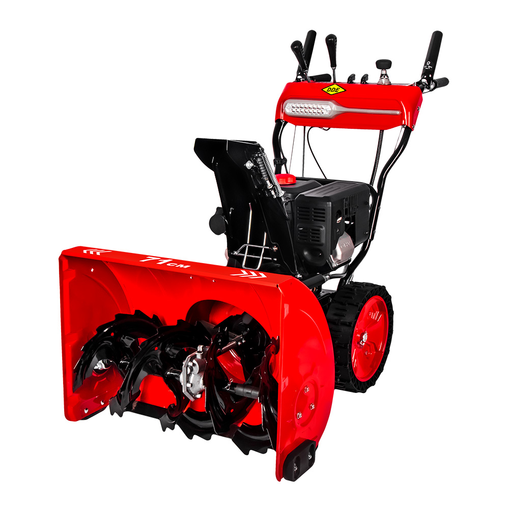 Снегоуборщик бензиновый DDE ST9070LE (двиг Loncin 9 л.с. захват 28" 6 вперёд/2 назад 14" колёса, эл, шт