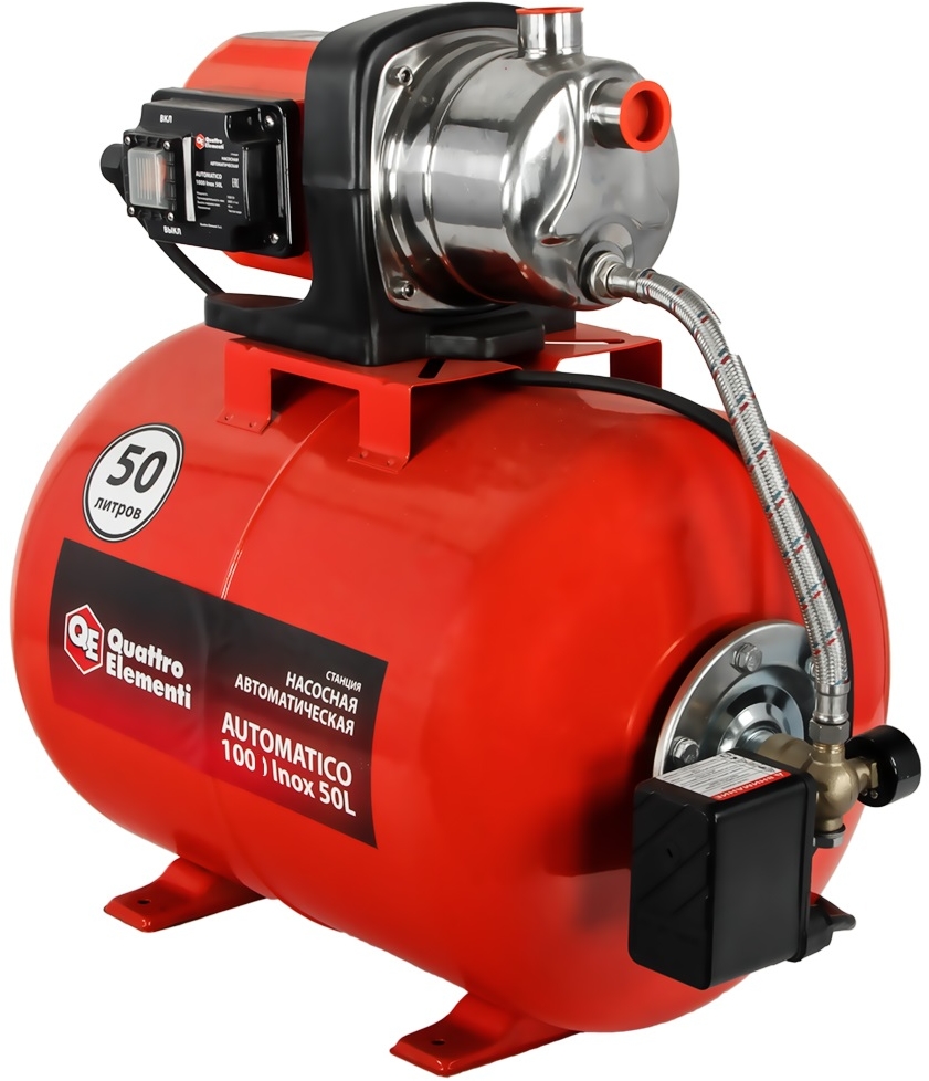 Насосная станция QUATTRO ELEMENTI Automatico 1001 Inox 50 L 910-225