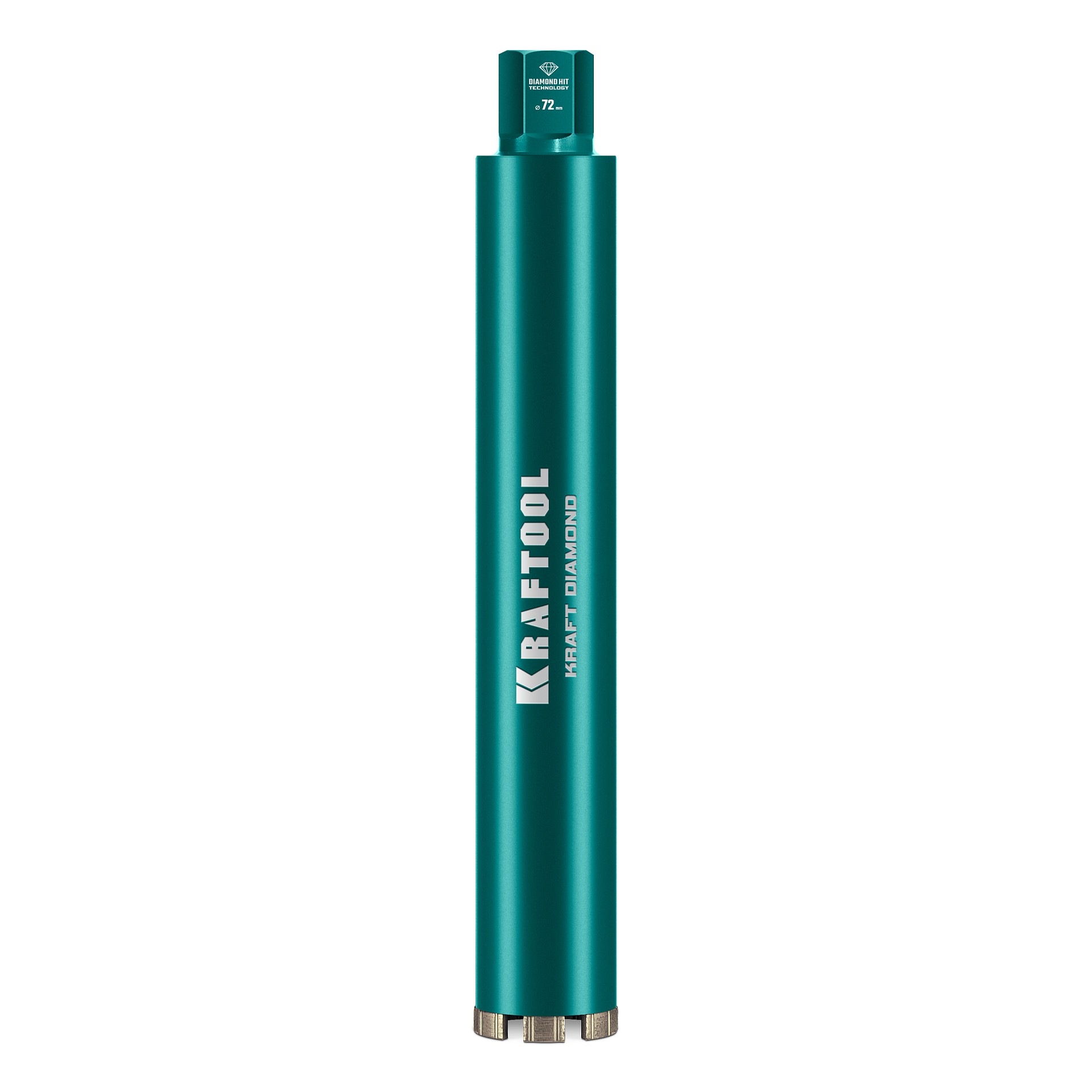 KRAFTOOL DIAMOND 72 мм (450 мм, 1 1/4″, лазерная сварка, сухое сверление с микроударом), алмазная коронка по железобетону (29825-072)