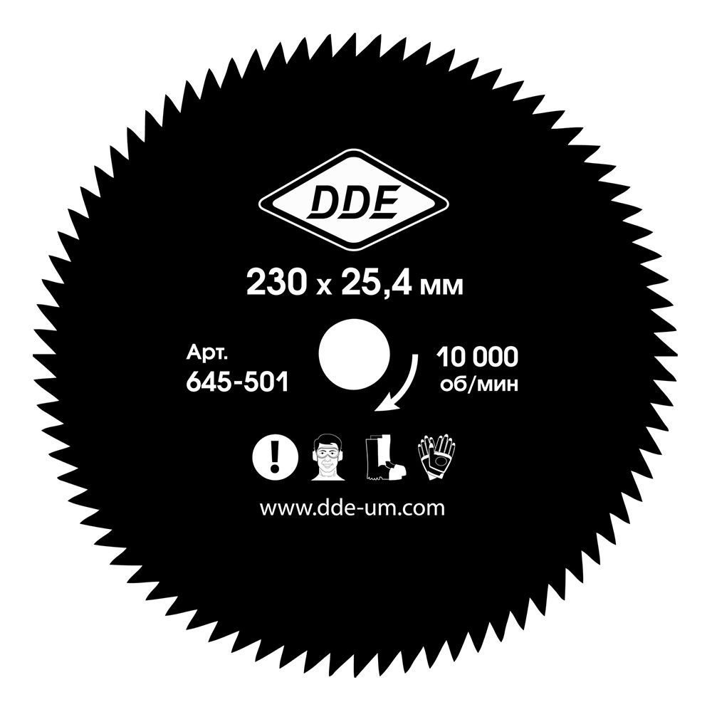 Диск для триммера DDE WOOD CUT 60 зубьев.230 х 25,4мм(толщина = 1,4 мм) 