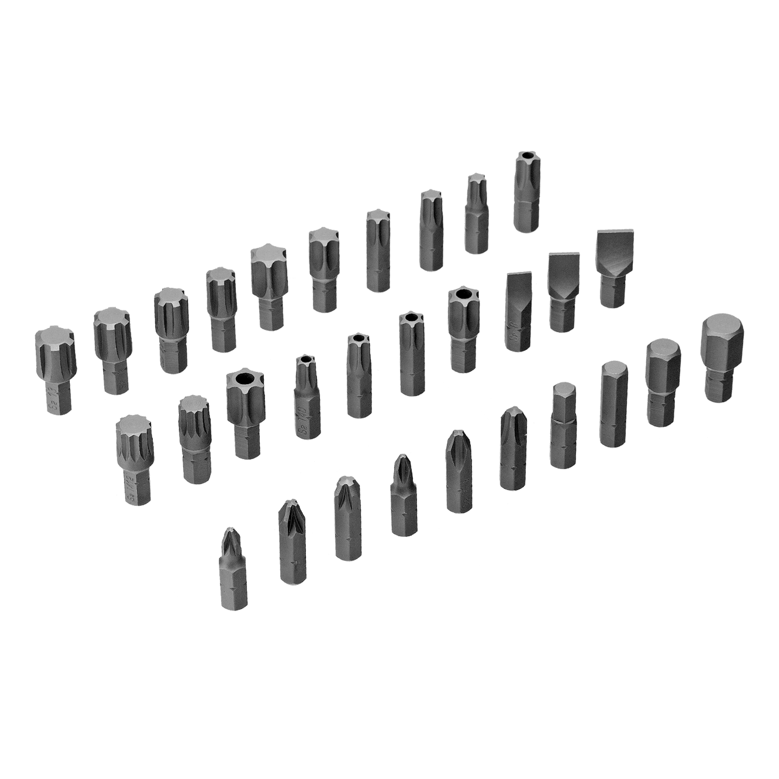 Набор инструментов, 1/2", 1/4", 3/8", CrV, S2, пластиковый кейс, 216 предметов Denzel