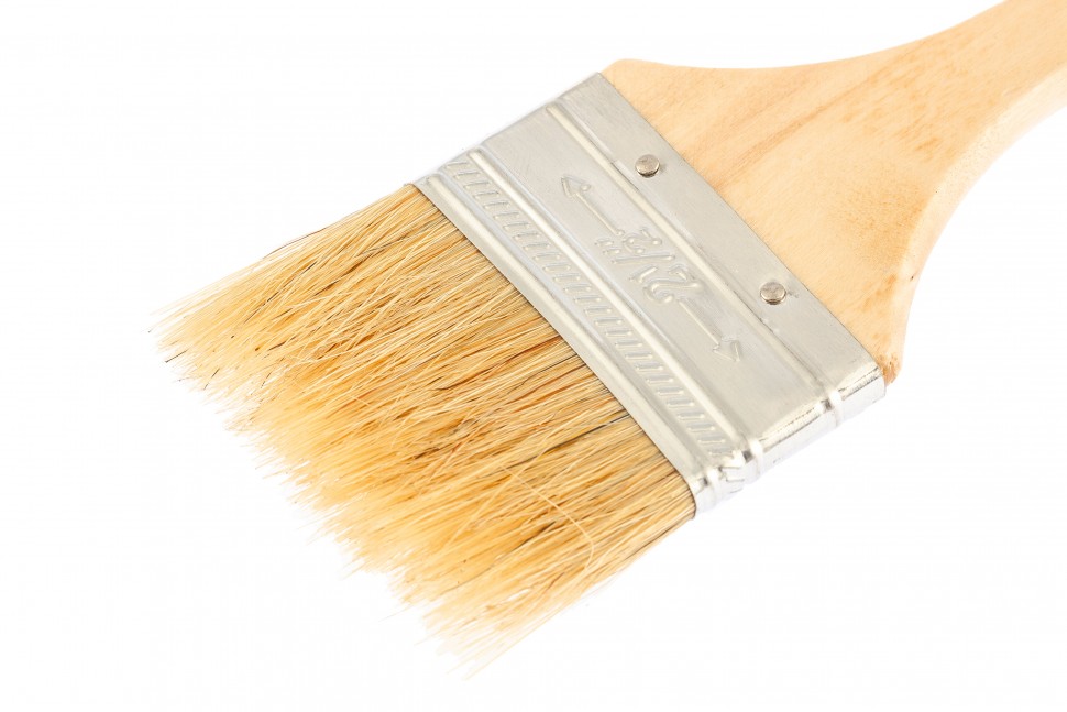 Кисть плоская Slimline 2.5" (63 мм) натуральная щетина, деревянная ручка Sparta