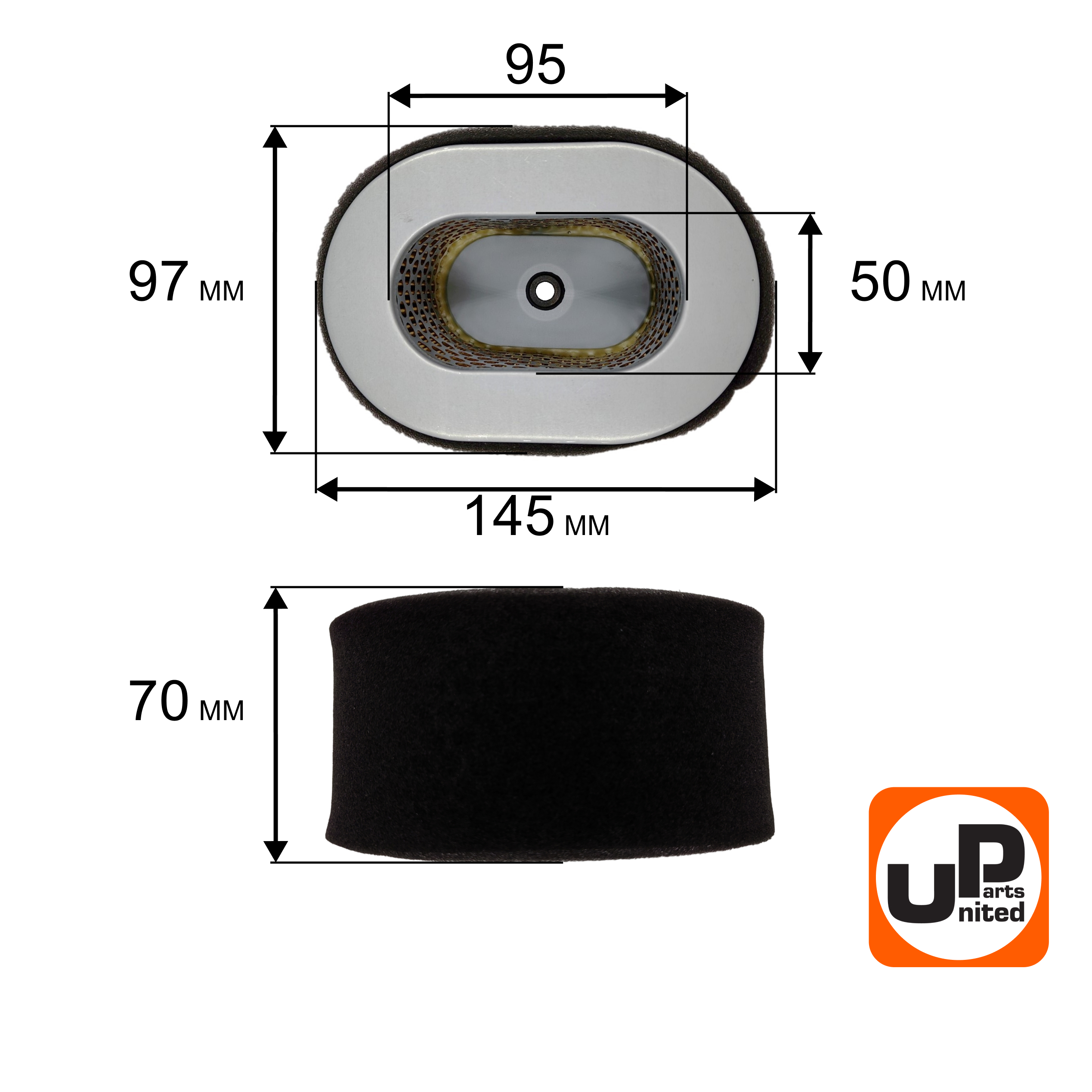 Фильтр воздушный UNITED PARTS для UD186, шт