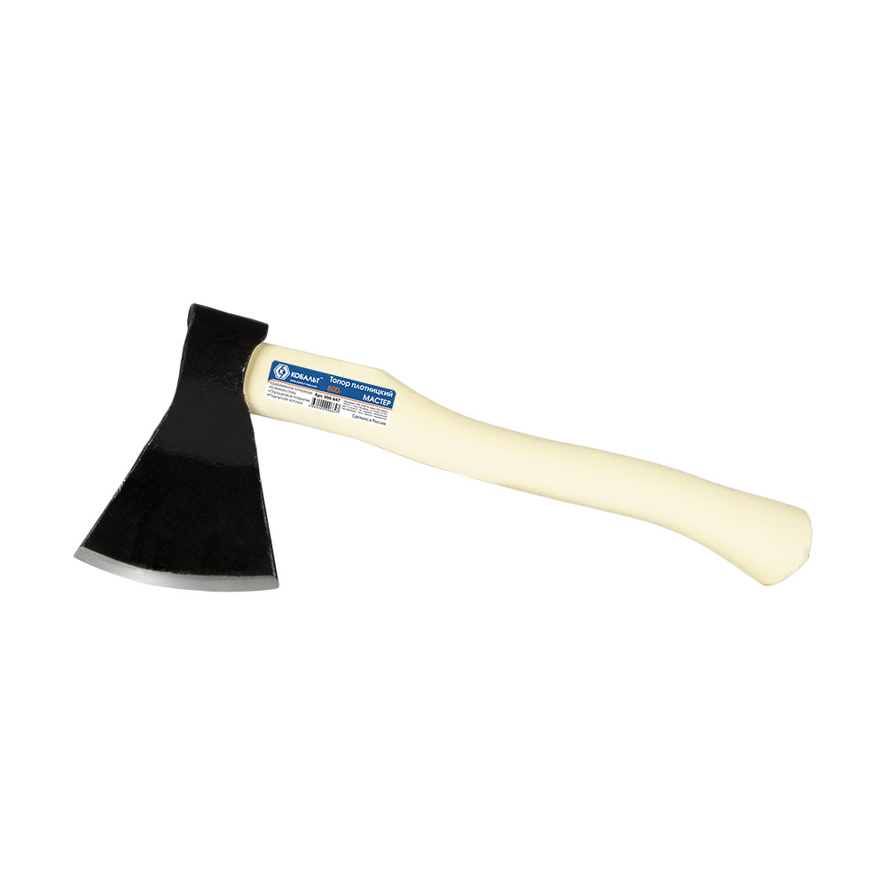 Топор плотницкий КОБАЛЬТ серия МАСТЕР  800 гр кованный, деревянное топорище, полукруглое лезвие, шт