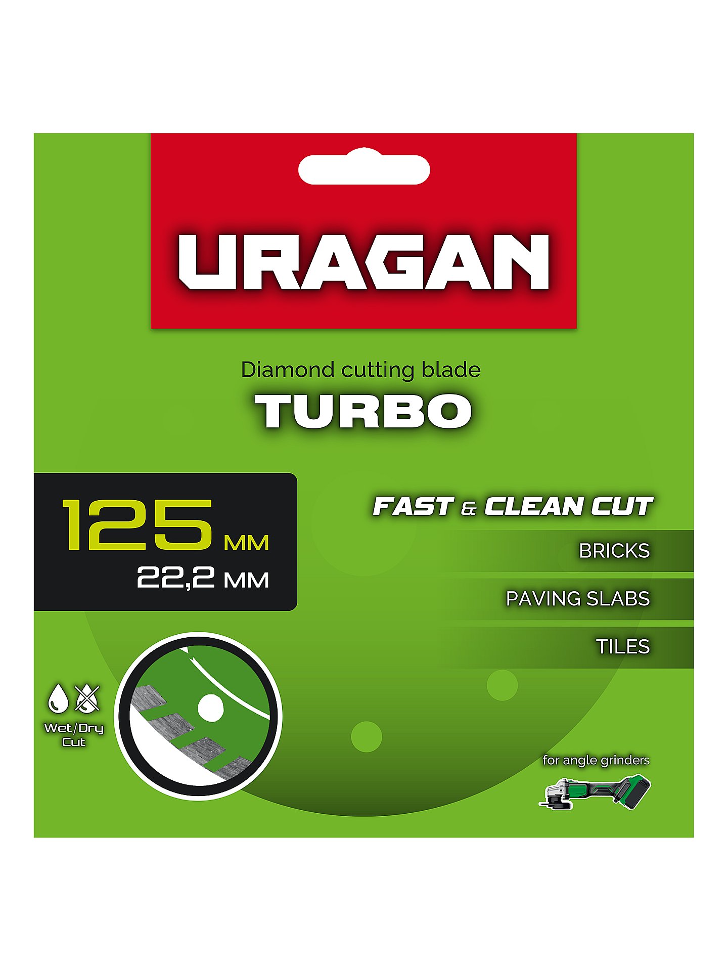 URAGAN TURBO 125 мм, диск алмазный отрезной сегментированный (36706-125)