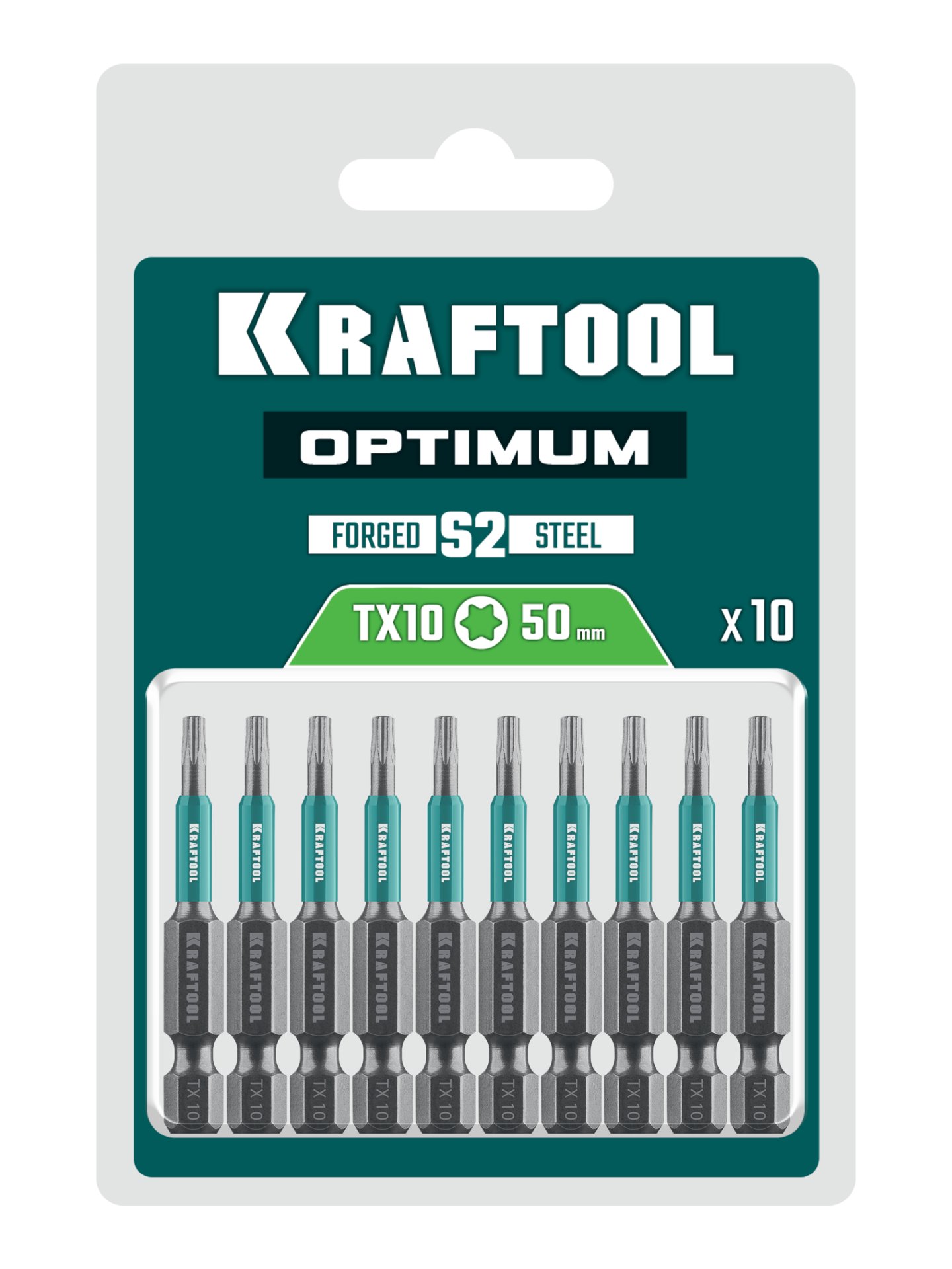 KRAFTOOL OPTIMUM TX 10, 50 мм, 10 шт, биты (26126-10-50-10)