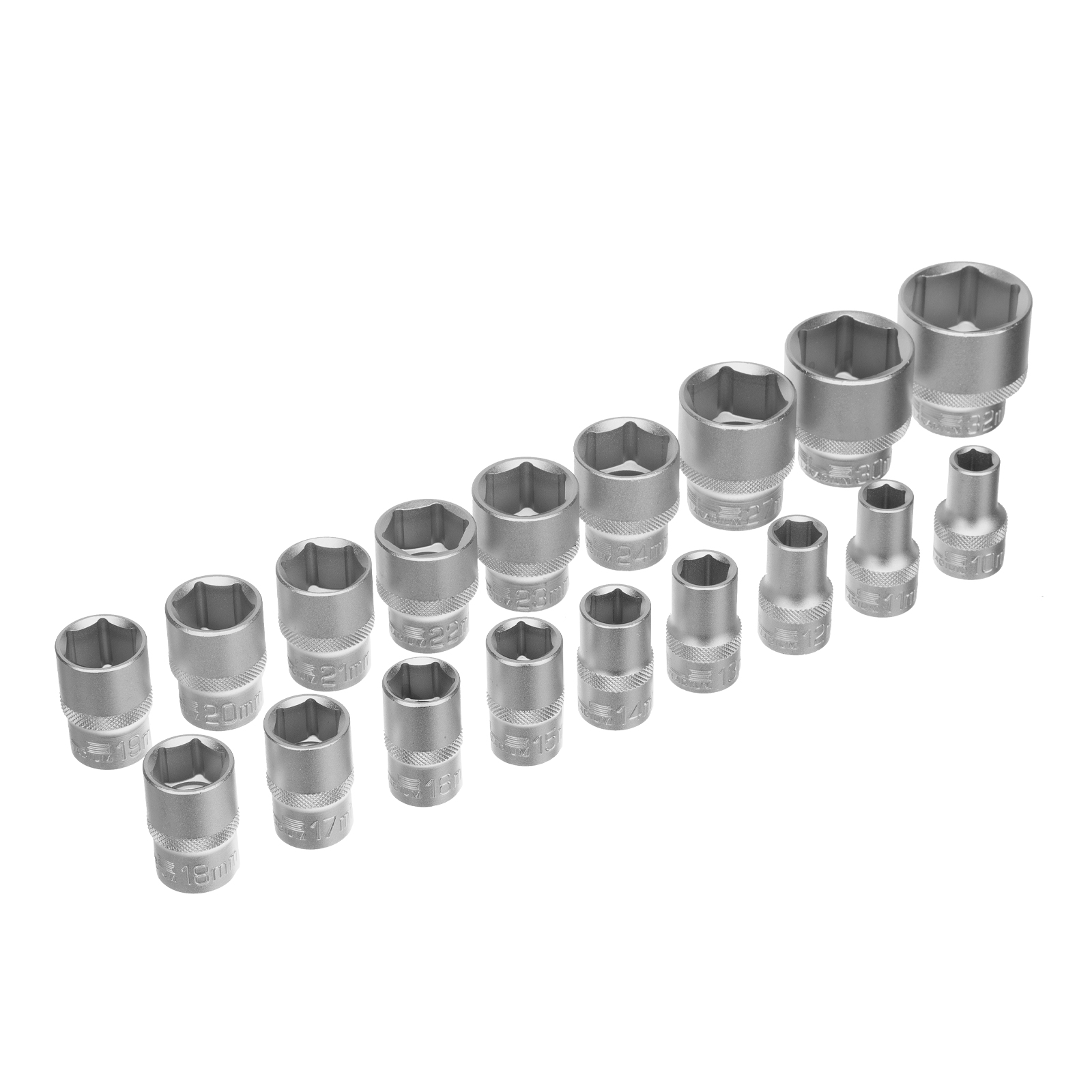 Набор торцевых головок с трещоткой 1/2", 24 предмета Stels