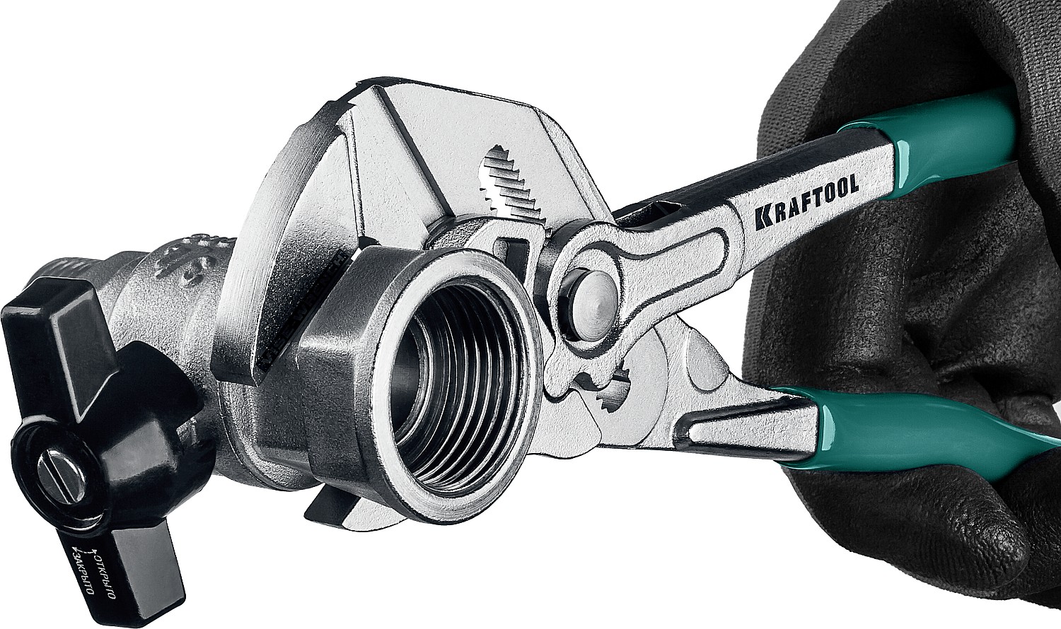 KRAFTOOL Vise-Wrench, 250 мм, клещи переставные-гаечный ключ (22065)