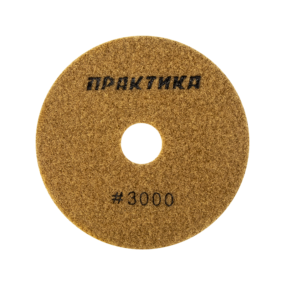 Круг алмазный гибкий шлифовальный ПРАКТИКА 100 мм  для сухого шлифования,  P3000, шт
