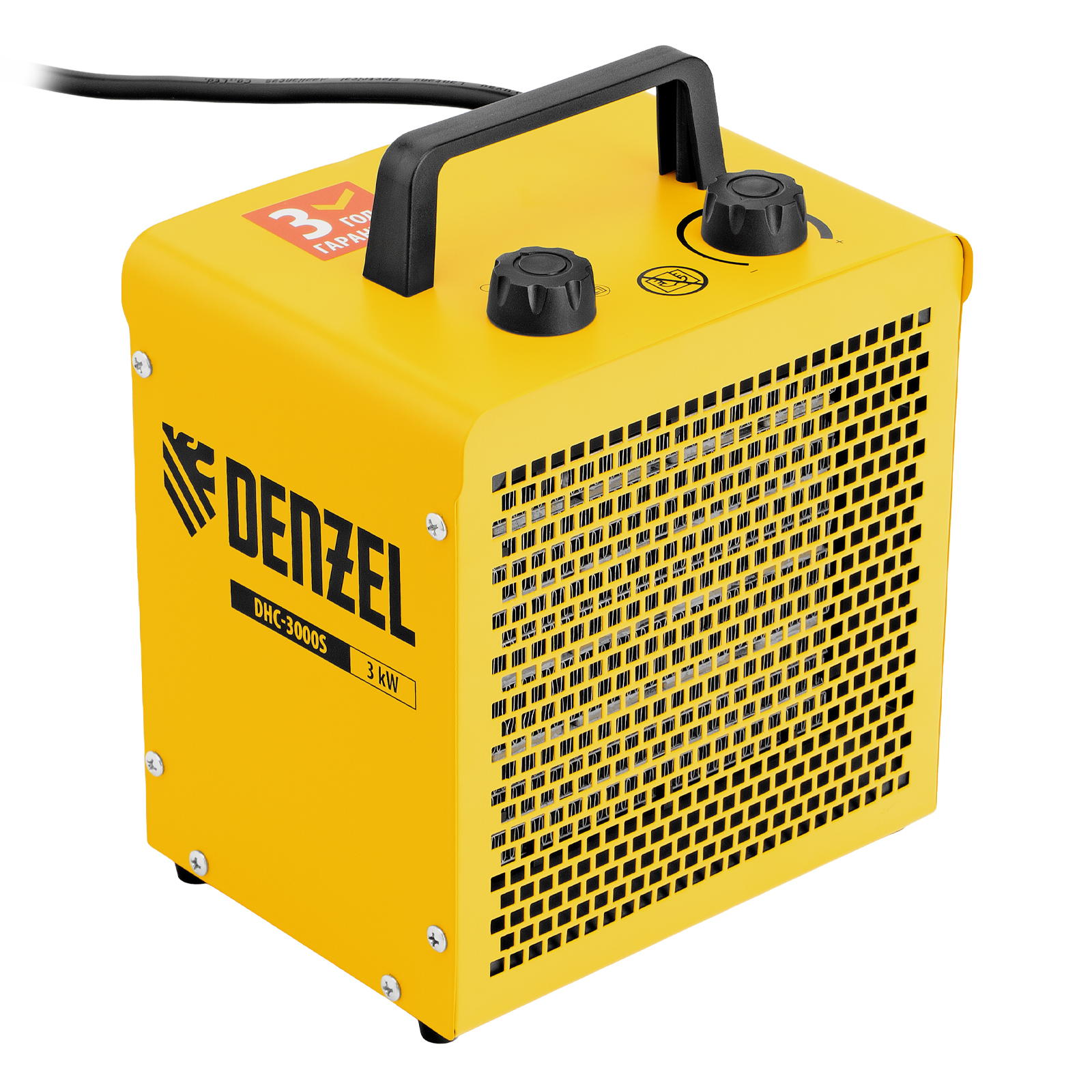 Тепловая пушка керамическая DHC-3000S, квадратная, 230 В, 1,5/3 кВт Denzel