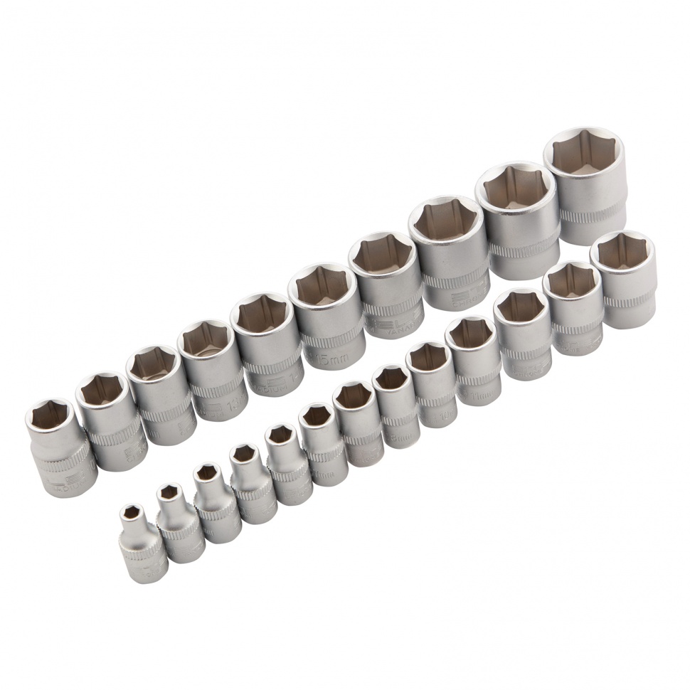 Набор инструментов, 1/4", 3/8", 1/2", Cr-V, S2, усиленный кейс, 216 предметов Stels