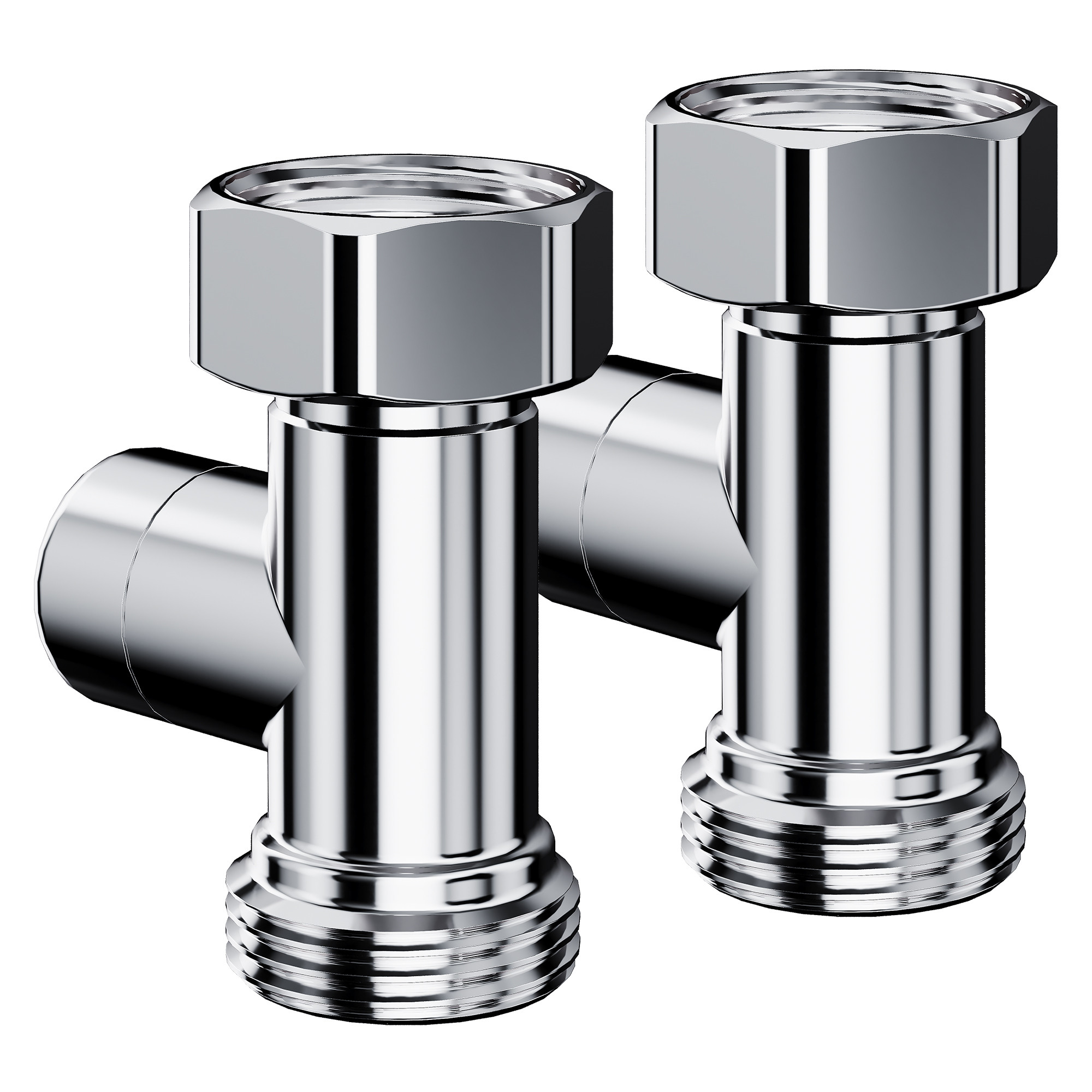 Набор нижнего подключения Royal Thermo Design прямой раздельный 3/4х3/4ЕК (хром)