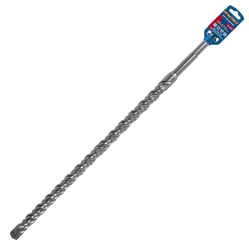 Бур SDS-MAX ПРАКТИКА  28 х 530/670мм, КВАДРО, серия Эксперт, по бетону