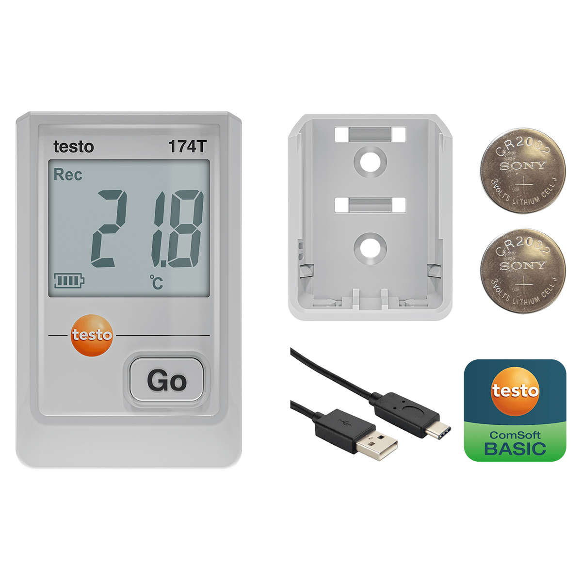 Логгер Testo 174 T USB-C белый