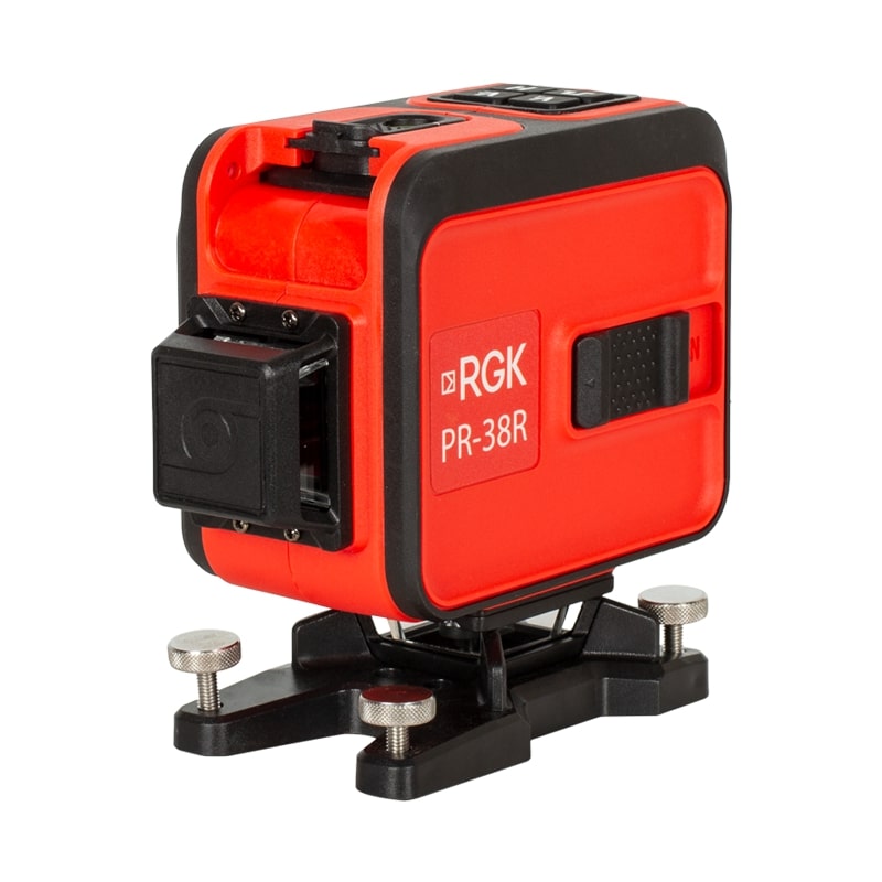 Комплект: лазерный уровень RGK PR-38R + штанга-упор RGK CG-2
