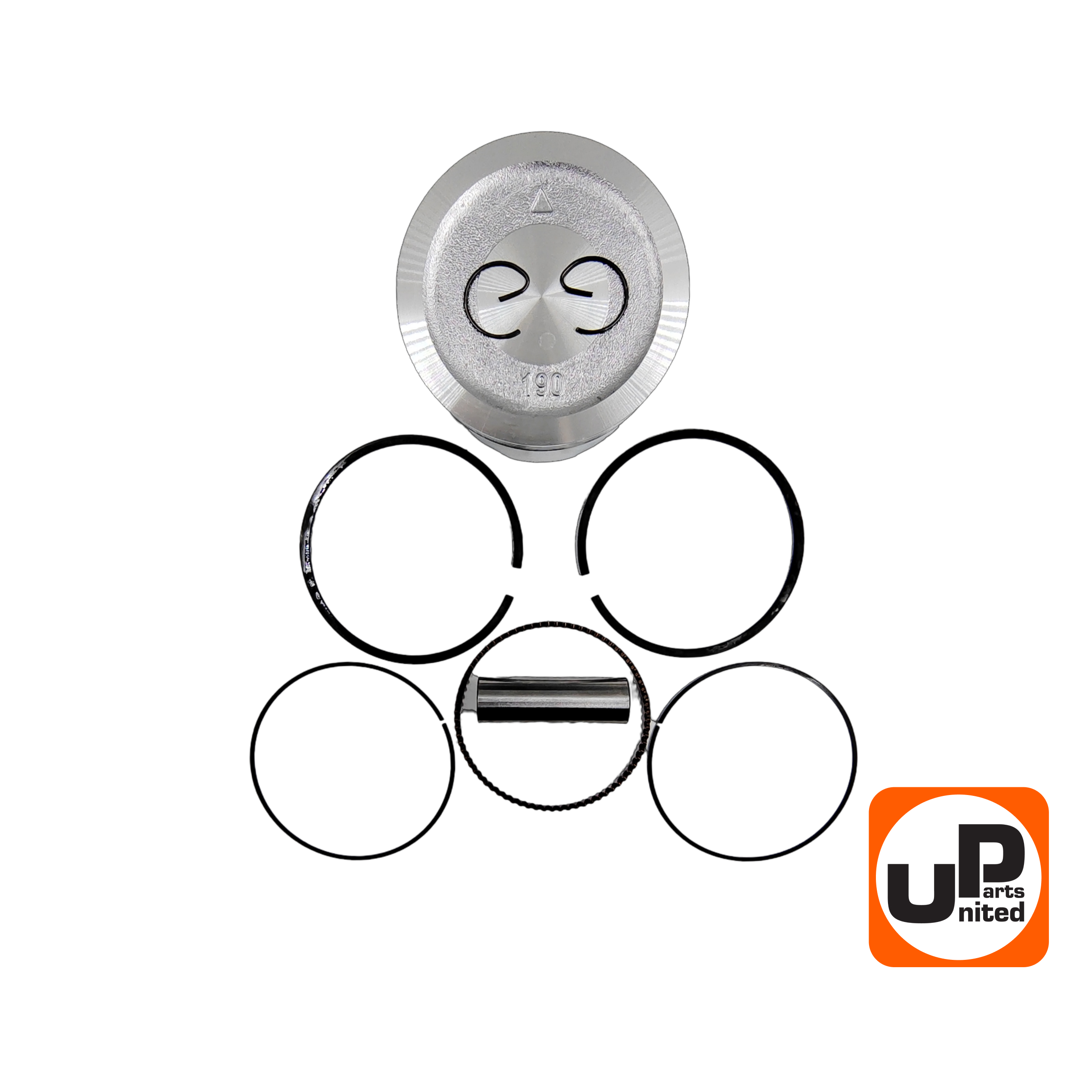Поршень в сборе UNITED PARTS 190F Ø90мм (кольцо 2,0мм), шт