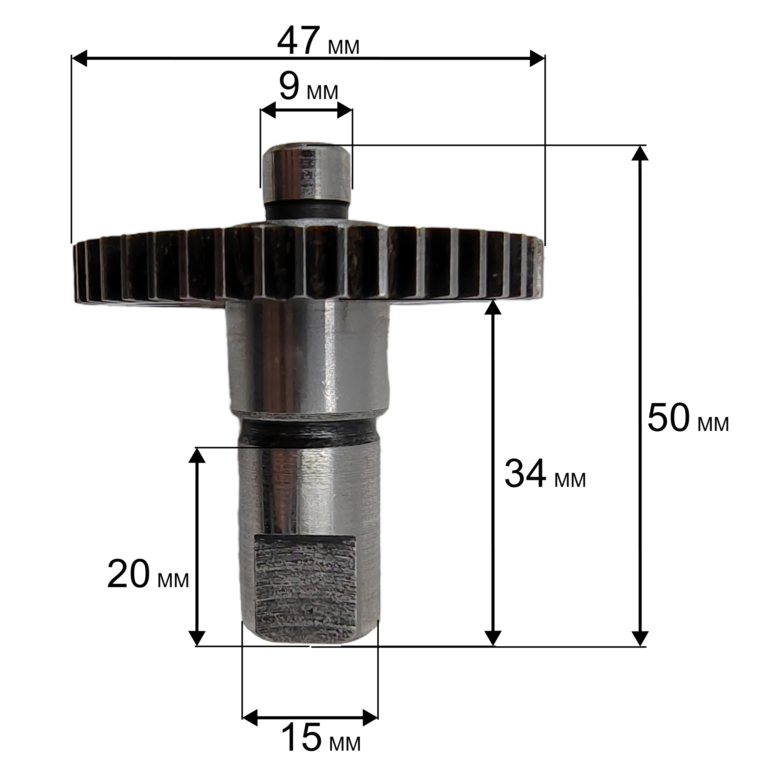 Вал QUATTRO ELEMENTI PALERMO 110/125Turbo помпы в сборе с шестерней , шт