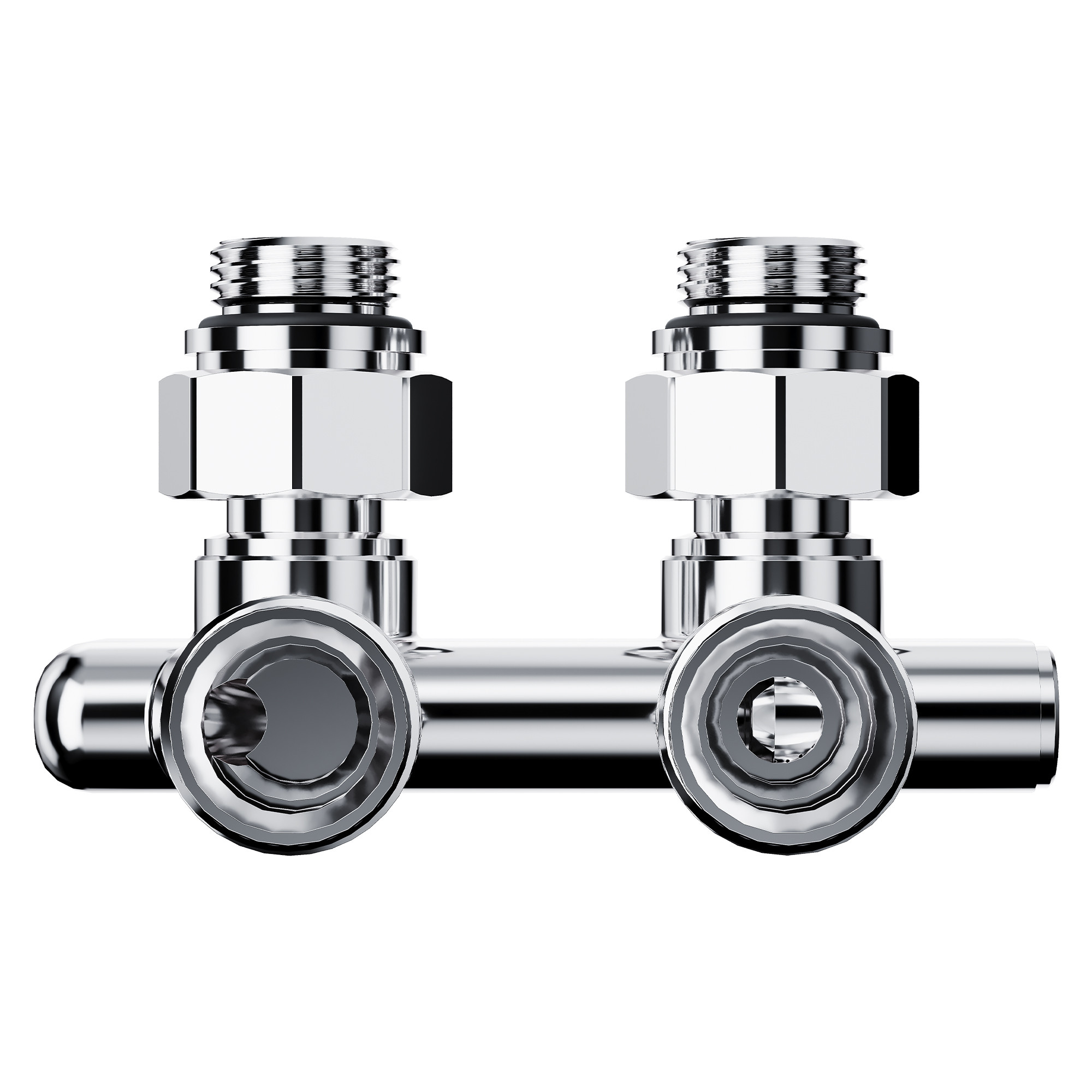 Узел нижнего подключения перекрестный Royal Thermo Design угловой 1/2"х3/4" EK (хром)